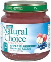 Mom's Natural Choice Baby Food Apple Blueberrye 4 oz Jar