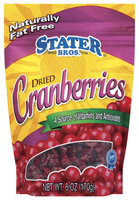 Stater Bros. Dried Cranberries 6 Oz Peg