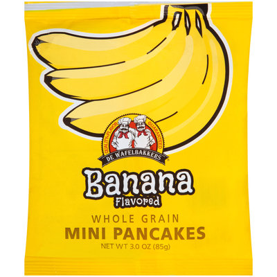 De Wafelbakkers® Banana Whole Grain Mini Pancakes 3.0 oz. Bag