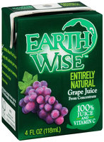 Earth Wise Aseptic Grape 100% Juice 16 fl. oz. Pack