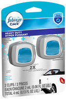 Febreze® Heavy Duty Crisp Clean Car Vent Clip Air Freshener 2-2 mL Carded Pack