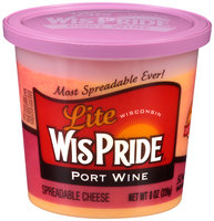 WisPride® Lite Port Wine Spreadable Cheese 8 oz. Tub