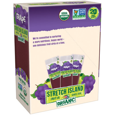 Stretch Island® Grape Organic Fruit Strips 20-0.5 oz. Packs