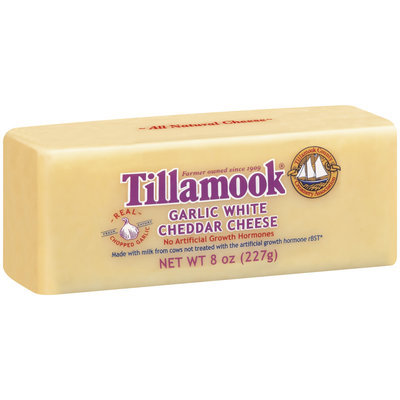Tillamook Garlic White Cheddar Cheese 8 Oz Chunk