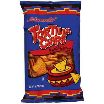 Schnucks Nacho Flavored Tortilla Chips 13 Oz Bag