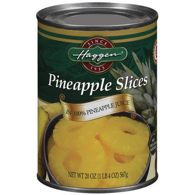 Haggen Slices In 100% Pineapple Juice No Sugar Added Pineapple 20 Oz Can