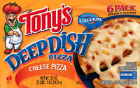 Tony's Deep Dish Cheese 6 Pack Pizza 33 Oz Box