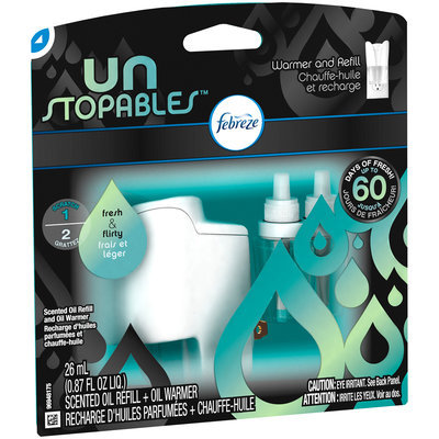 Febreze Unstopables™ Fresh & Flirty Scented Oil Refill & Oil Warmer Carded Pack