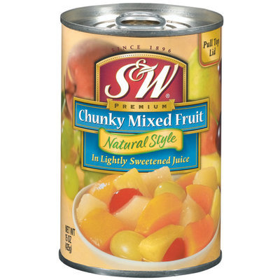 S&W® Chunky Mixed Fruit in Lightly Sweetened Juice 15 oz. Pull-Top Can