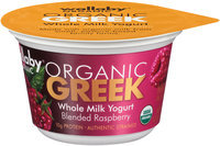 Wallaby® Organic Greek Blended Raspberry Whole Milk Yogurt 5.3 oz. Cup