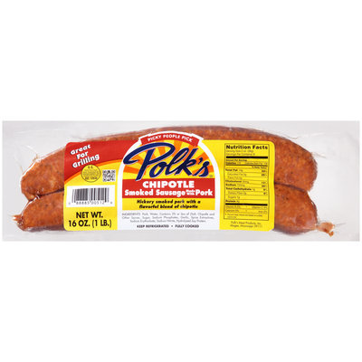 Polk's® Chipotle Smoked Pork Sausage 16 oz. Pack
