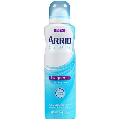 Arrid® Invigorate Ultra-Clear Dry Spray Antiperspirant Deodorant 4 oz. Aerosol Can