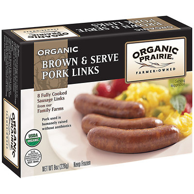 Organic Prairie Organic Links Frozen 8 Ct Pork Sausage 8 Oz Box
