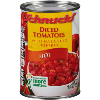 Schnucks® Hot Diced Tomatoes with Habanero Peppers 10 oz. Can