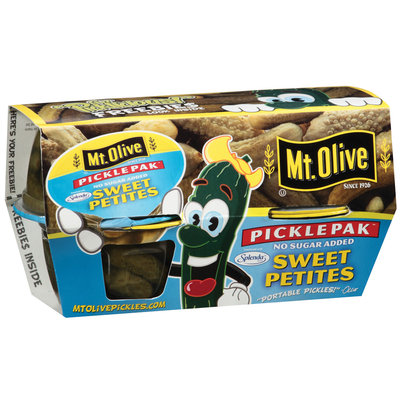 Mt. Olive Sweet Petites No Sugar Added 3.7 Oz Cups Pickle Pak 4 Ct Sleeve
