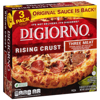 DIGIORNO Rising Crust Three Meat Pizza 3-29.8 oz. Box