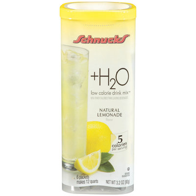 Schnucks® +H2O Natural Lemonade Low Calorie Drink Mix 6 Packets