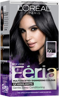 L'Oréal® Paris Feria® Multi-Faceted Shimmering Colour 20 Natural Black Hair Color 1 kt Box