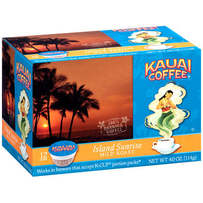 Kauai Coffee® Island Sunrise Mild Roast Single Serve Cups 12 ct Box