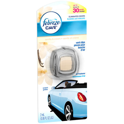 Car Febreze® CAR Vent Clips Vanilla & Cream Air Freshener (1 Count, 0.06 Oz)