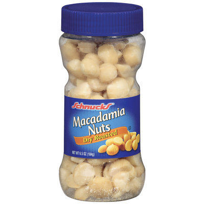Schnucks Dry Roasted Macadamia Nuts 6.5 Oz Plastic Jar