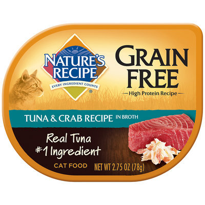 Nature's Recipe® Grain Free Tuna & Crab Recipe in Broth Cat Food 2.75 oz. Container