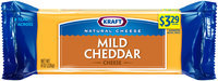 Kraft Natural Cheese Mild Cheddar Cheese 8 oz. Brick