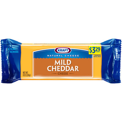 Kraft Natural Cheese Mild Cheddar Cheese 8 oz. Brick