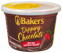 Kraft Baking & Canning Real Dark Semi-Sweet Baker's Dipping Chocolate 7 Oz Tub