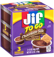 Jif® To Go™ Chocolate Silk Peanut Butter 3-1.5 oz Cups