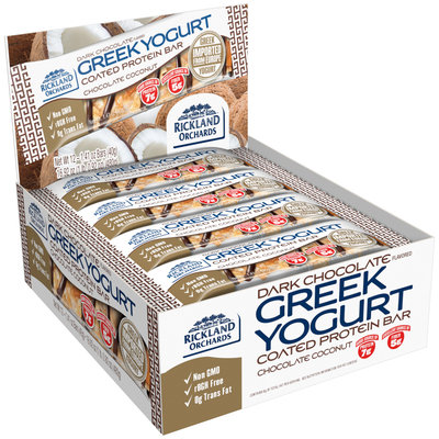 Rickland Orchards™ Dark Chocolate Flavored Greek Yogurt Coated Chocolate Coconut Protein Bar 12-1.41 oz. Bars
