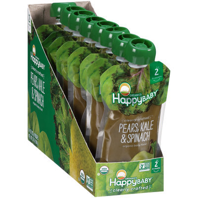 Happy Baby® Organics Pears, Kale & Spinach Baby Food 8-3.5 oz. Pouch