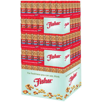 Fisher® Dry Roast & Dry Roast/Lightly Salted Peanuts 180 ct Jars 1/4 Pallet