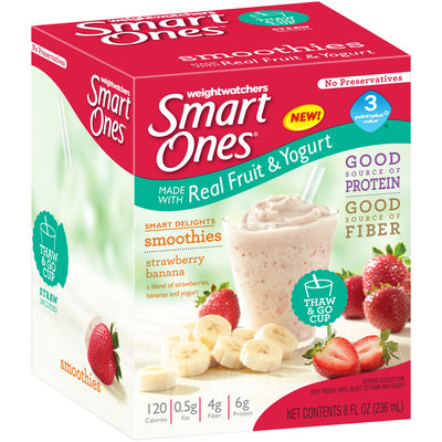 Weight Watchers Smart Ones® Smart Delights Strawberry Banana Smoothies 8 fl. oz. Box