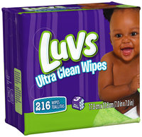 Ultra Thicks Natural Aloe Luvs Ultra Clean Wipes 3X Refills 216 Count