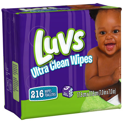 Ultra Thicks Natural Aloe Luvs Ultra Clean Wipes 3X Refills 216 Count