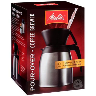 Melitta® Pour-Over™ Brewer 10 Cup Coffee Maker with Stainless Thermal Carafe