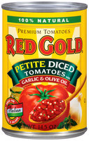 Red Gold® Petite Diced Tomatoes with Garlic & Olive Oil 14.5 oz. Can