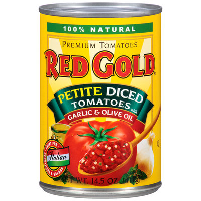 Red Gold® Petite Diced Tomatoes with Garlic & Olive Oil 14.5 oz. Can