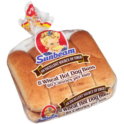 Sunbeam® Wheat Hot Dog Buns 8 ct Bag