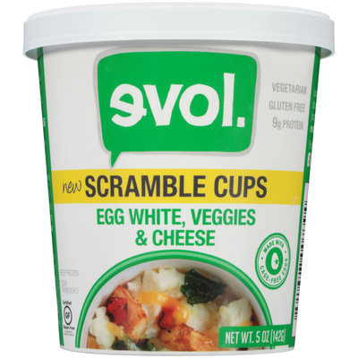 EVOL Egg White, Veggies & Cheese Scramble Cups 5 oz. Cup