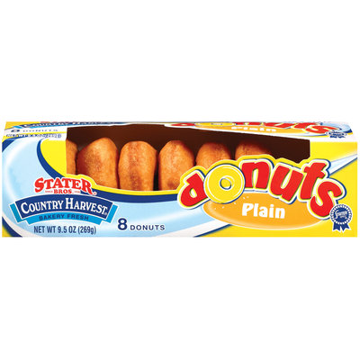 Stater Bros. Plain 8 Ct Donuts 9.5 Oz Box