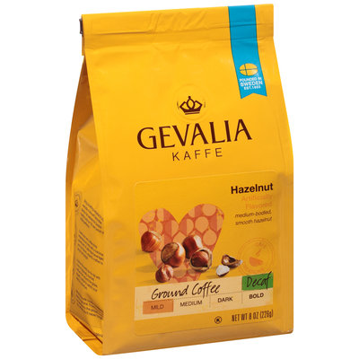 Gevalia Decaf Hazelnut Ground Coffee 8 oz. Bag