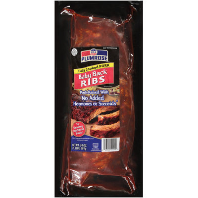 Plumrose In Smokey Barbecue Sauce Ribs Baby Back 24 Oz Package