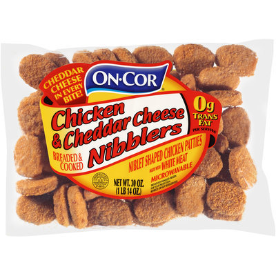 On-Cor® Breaded & Cooked Chicken & Cheddar Cheese Nibblers 30 oz. Bag