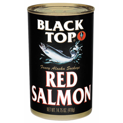 Black Top Fancy Alaska Sockeye Red Salmon 14.75 Oz Can