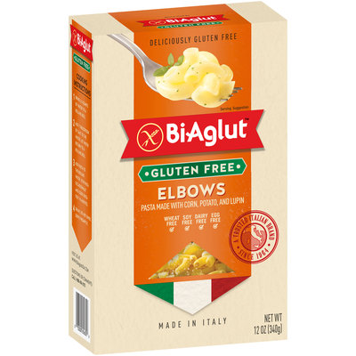 BiAglut™ Elbows Pasta made with Corn, Potato, and Lupin 12 oz. Box