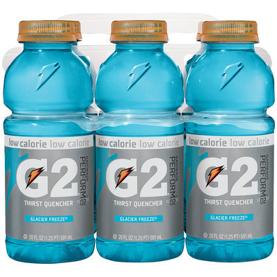 G2 G Series Perform Glacier Freeze Sports Drink 20 Oz Plastic Bottles
