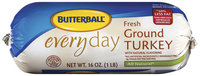 Butterball Everyday Fresh All Natural 50% Less Fat Ground Turkey 16 Oz Wrapper