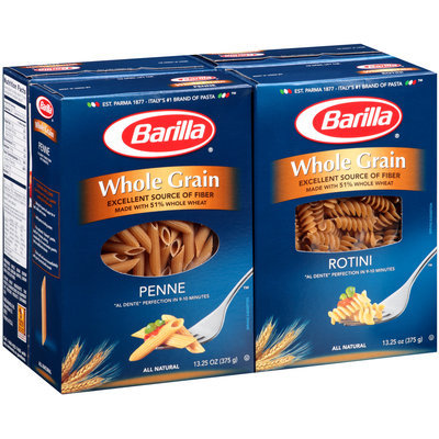 Barilla® Whole Grain Penne/Rotini Pasta Variety Pack 4-13.25 oz. Boxes